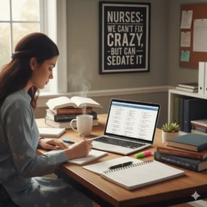 a student preparing for the nclex