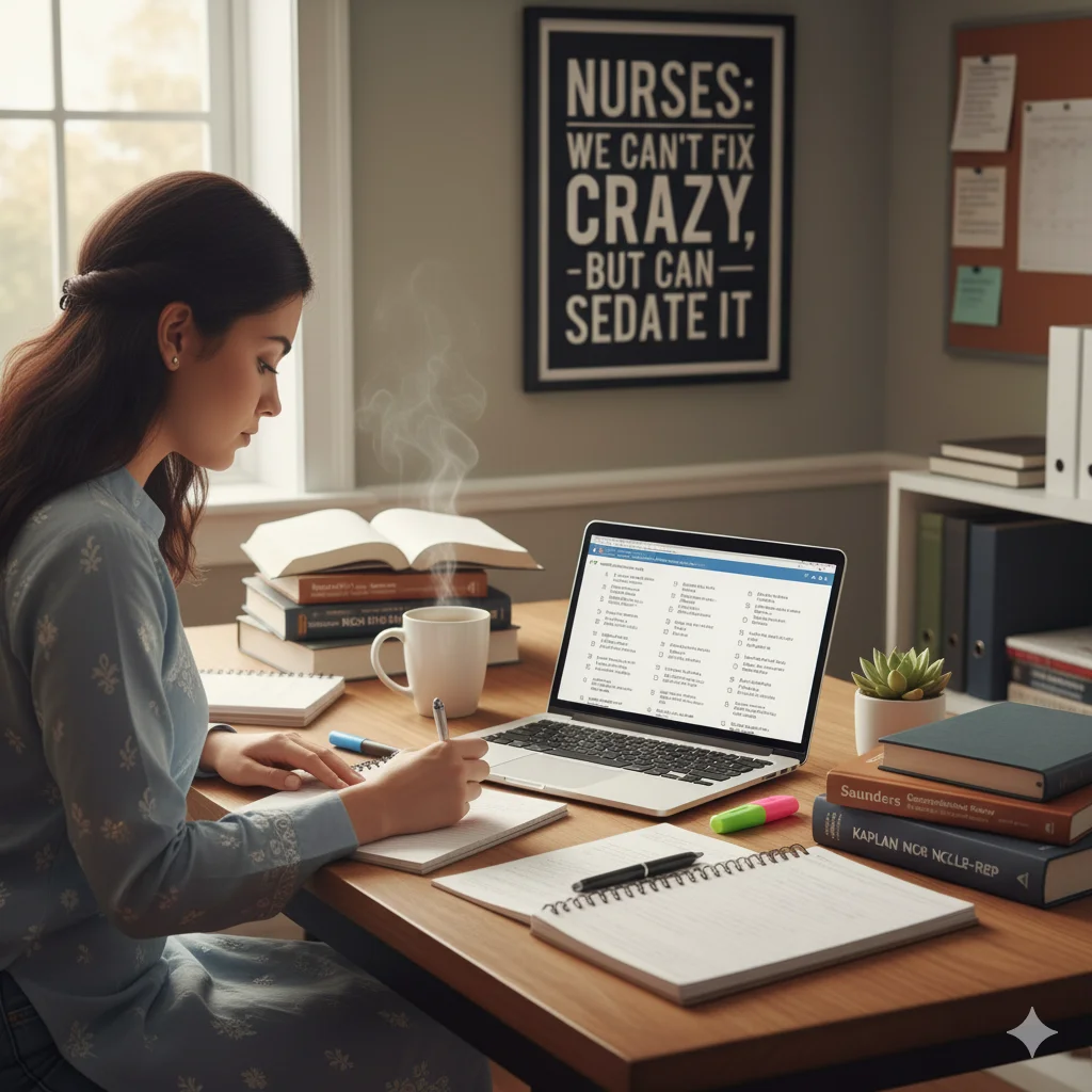 a student preparing for the nclex